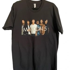 American Apparel Mason 5 black 2017 tour t-shirt